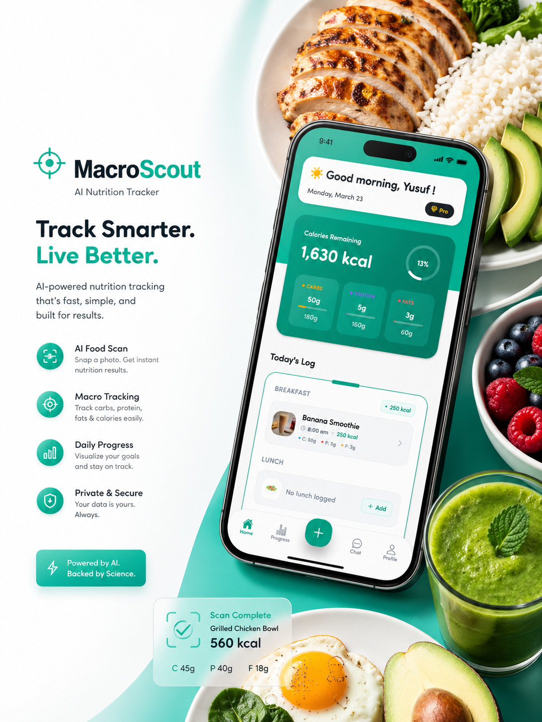 MacroScout Mobile App Interface